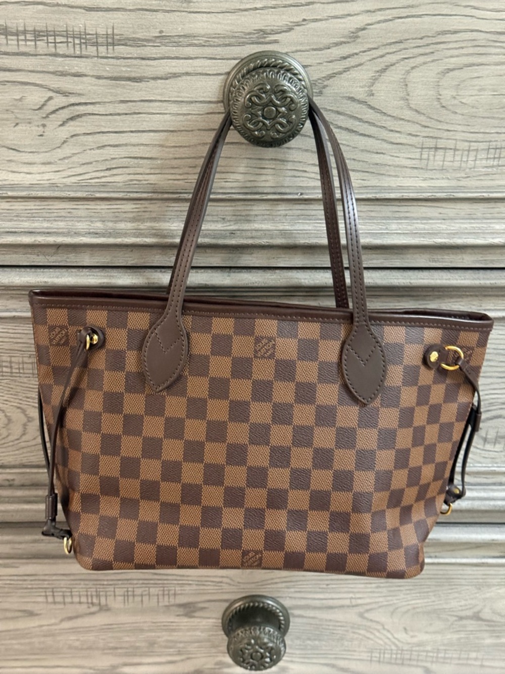 🔥Louis Vuitton Neverfull PM Damier Ebene Tote with Pouchette - Picture 6 of 11